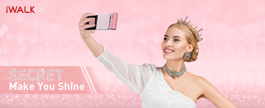 iWALK USB C Portable Charger, 4500mAh Ultra-Compact Small Power Bank, Sparkly Battery Pack Compatible with iPhone 16/15, 16 Plus, 16 Pro, 16 Pro Max, Samsung Galaxy S25, S24, S23 Ultra Z Flip5