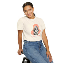 Load image into Gallery viewer, Unisex Garment-Dyed T-shirt | Peace, Love, and Puppy Poses
