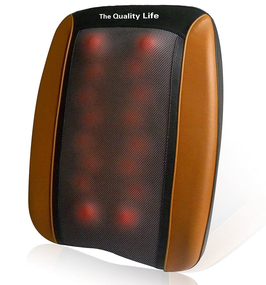 The Quality Life Kneading Back Cushion Massager, with 16 Heating Balls