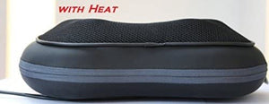 The Quality Life Kneading Massage Cushion Car Shiatsu Pillow with Heat (Black)
