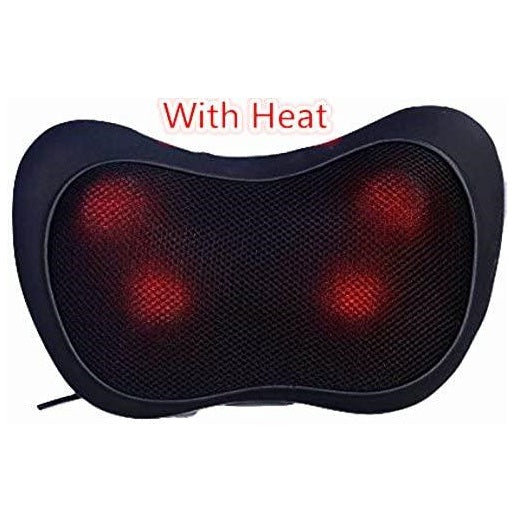 The Quality Life Kneading Massage Cushion Car Shiatsu Pillow with Heat (Black)